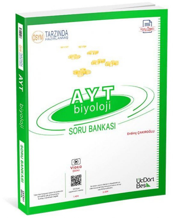 2023 AYT Biyoloji Konu Özetli Soru Bankası Üç Dört Beş Yayınları ürün görseli 1