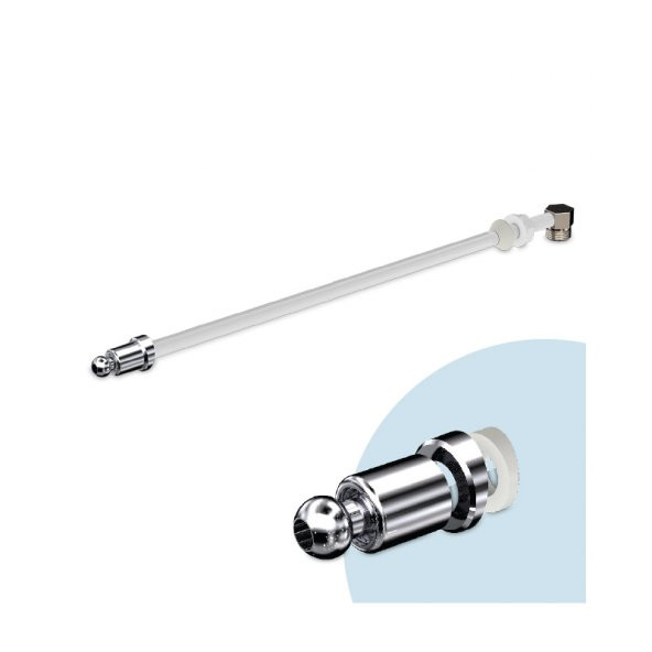 Taharet Borusu Krom Uçlu Sarı Dirsekli  340 MM ürün görseli 1