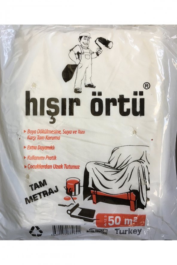 Hışır Örtü Boya Badana Örtüsü 50 m 2 4 Adet ürün görseli 1
