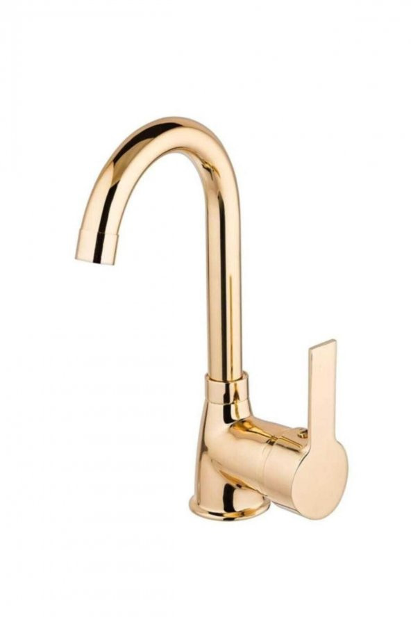 Gold Altın Kuğu Lavabo Batarya AÇ Kapa ürün görseli 1