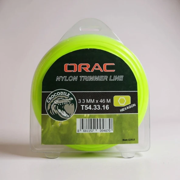 Orac 3,30 mm 46 Metre Altı Köşe Sarı Tırpan Misinası ürün görseli 1