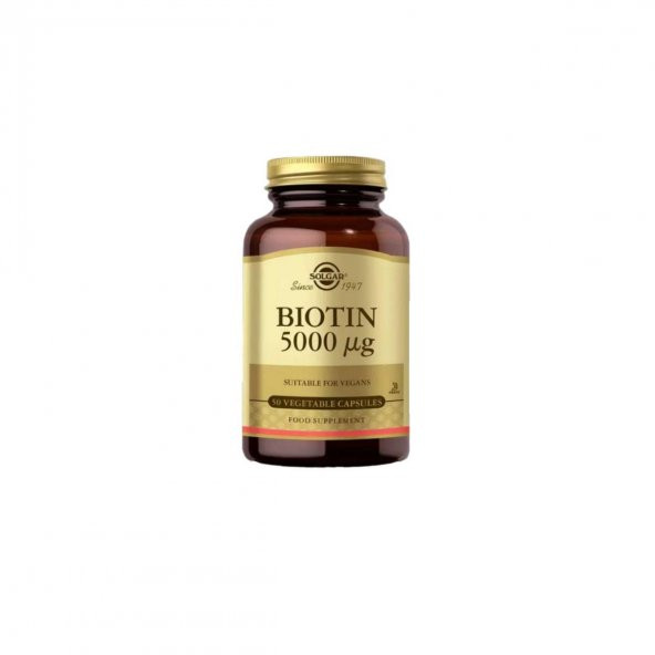 Biotin 5000 mcg Takviye Edici Gıda 50 Kapsül ürün görseli 1
