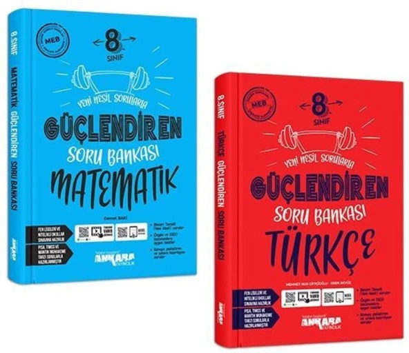 Ankara 2025 8. Sınıf Matematik + Türkçe Güçlendiren Soru Seti 2 Kitap ürün görseli 1