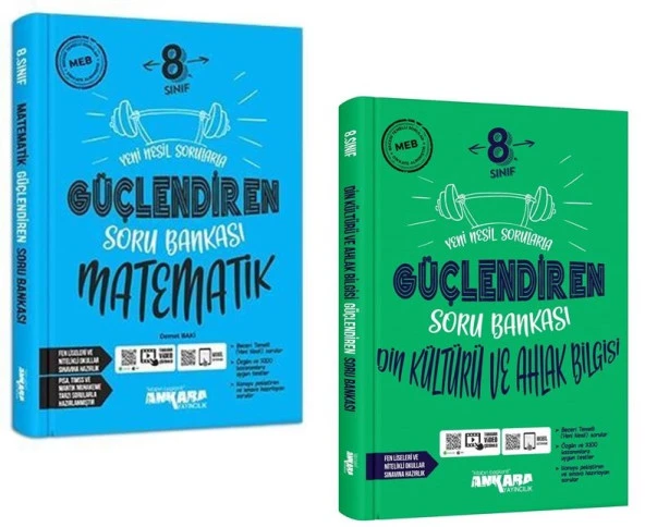 Ankara 2025 8. Sınıf Matematik + Din Kültürü Güçlendiren Soru Seti 2 Kitap ürün görseli 1