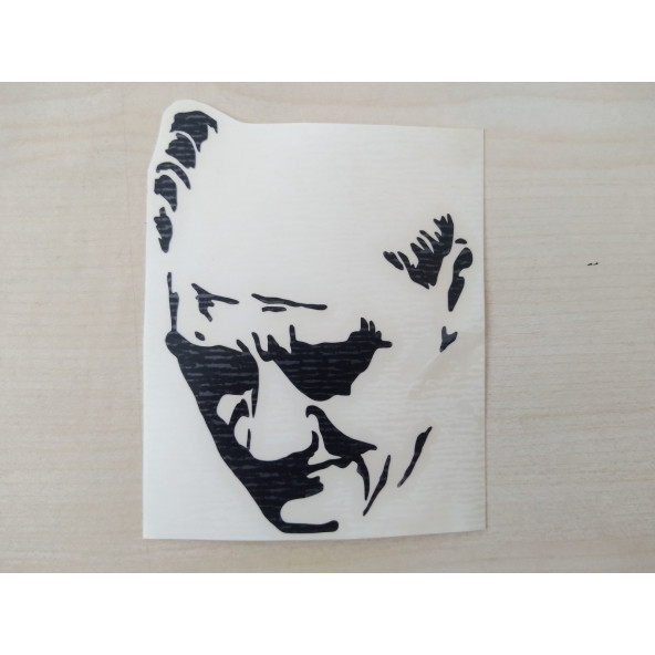 K. ATATÜRK STİCKER Siyah 10x7cm ATATÜRK SİLÜETİ STİCKER, ATATÜRK ETİKETİ, ATATÜRK ÇIKARTMASI ürün görseli 1