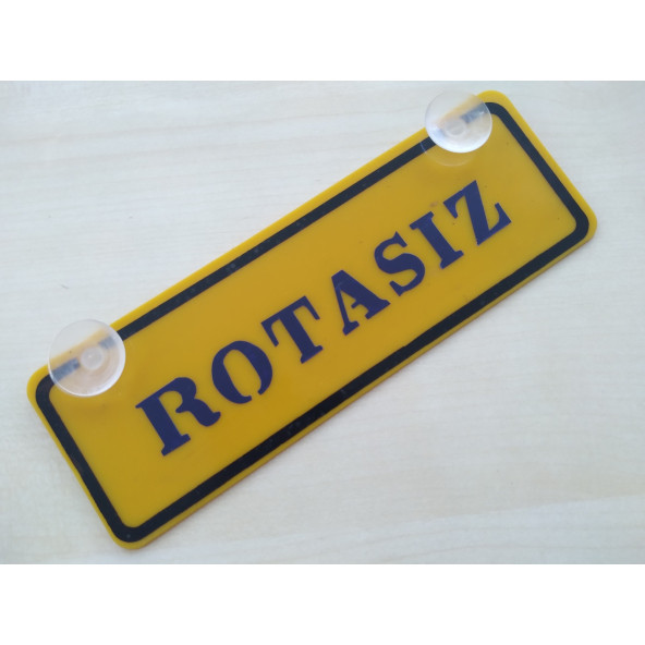 SARI DEKOR PLAKA - ROTASIZ (22x7,5cm) vantuzlu Pleksi (Dekor Levha) SARI PLAKA ürün görseli 1