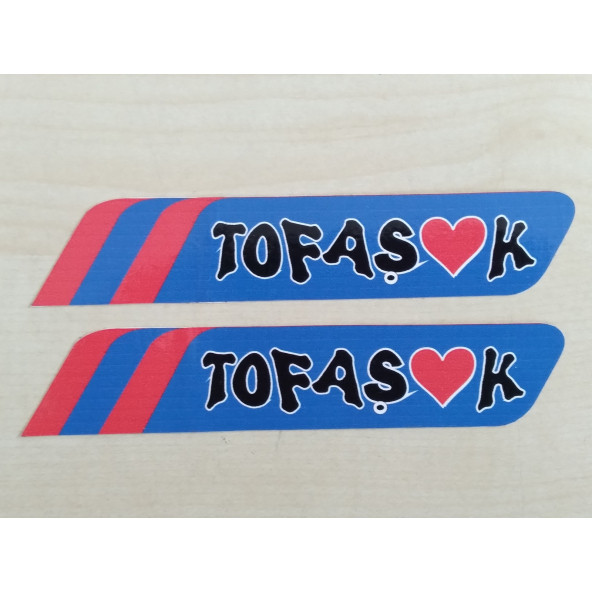 TOFAŞK STİCKER 2li Takım 11,5x2,5cm AYNA STİCKER TOFAŞ YAZISI - TOFAŞK ARMASI, ETİKETİ, ÇIKARTMASI ürün görseli 1