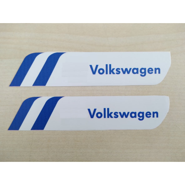 VOLKSWAGEN STİCKER 2li Takım 11,5x2,5cm Mavi AYNA STİCKER VOLKSWAGEN YAZISI, ARMASI, ETİKETİ, ÇIKARTMASI ürün görseli 1