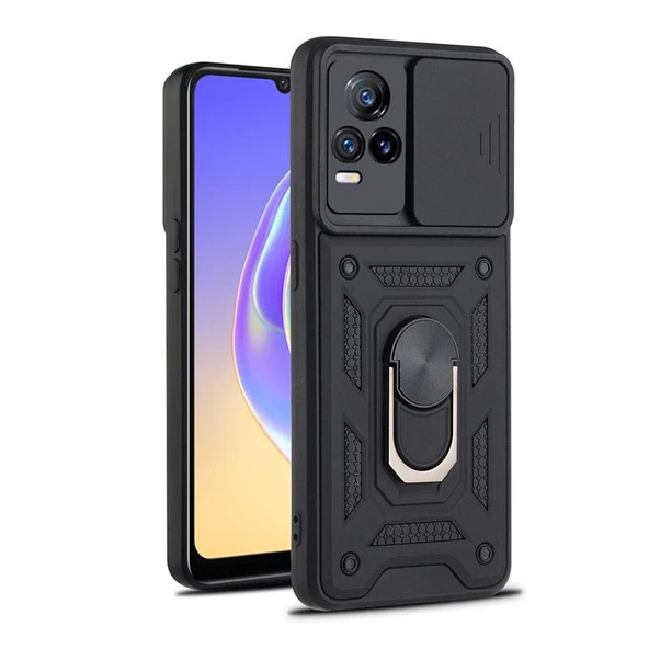 Gpack Vivo V21E Kılıf Tank Aramid Sürgülü Vega YüzüklüNano ürün görseli 1