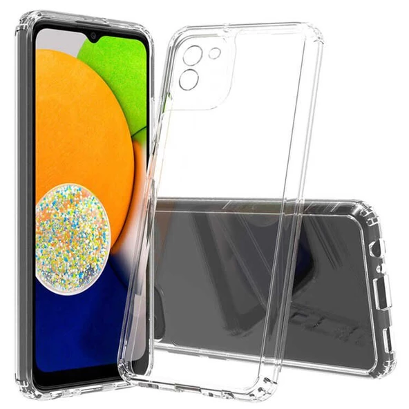 Gpack Samsung Galaxy A03 Kılıf Süper Silikon Lüx Kamera Korumalı Şeffaf ürün görseli 1
