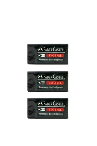 Faber Castell Siyah Küçük Silgi 7089-30 3 Adet ürün görseli 1