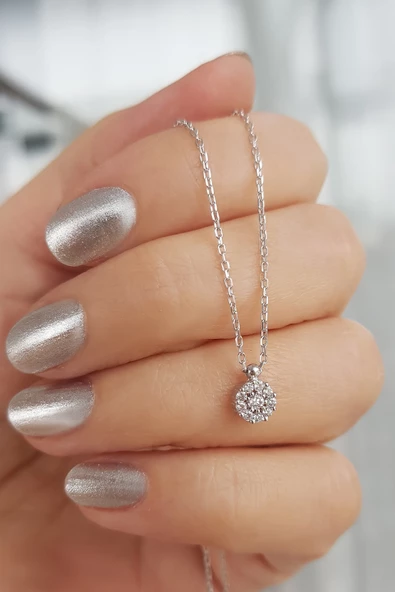 Vaoov 925 Ayar Gümüş Taşlı Kolye ürün görseli 1
