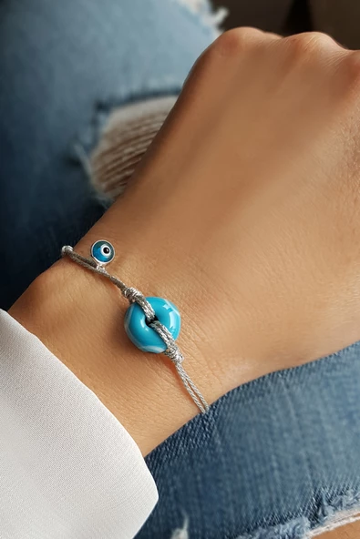 El Yapımı Murano Camı Nazar Bileklik ürün görseli 1