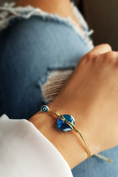 El Yapımı Murano Camı Nazar Bileklik ürün görseli 1
