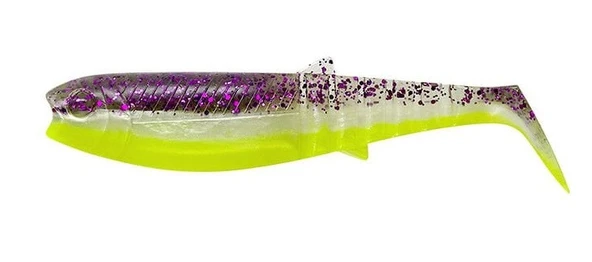 Savage Gear Cannibal Shad 12.5 cm 20gr Sahte Balık Purple Glitter Bomb - Turna Silikonu 1 Adet 20 Gram ürün görseli 1