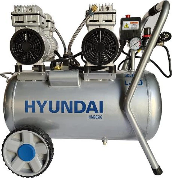 Hyundai HM2050S Sessiz & Yağsız Hava Kompresörü 1500W 50 Lt ürün görseli 1