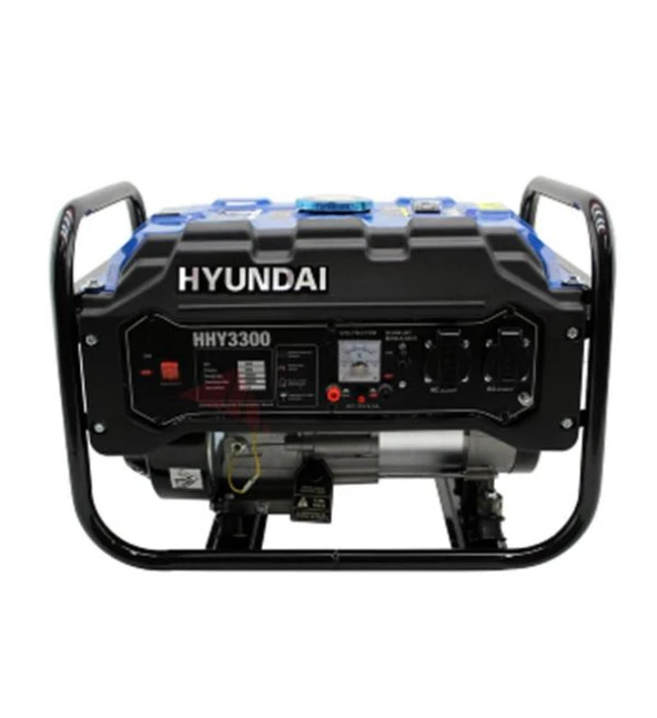 Hyundai HHY3300 Benzinli Jeneratör – 2.8 kW, 7 HP, 213 cc, AVR’li, Monofaze, İpli Çalıştırma ürün görseli 1