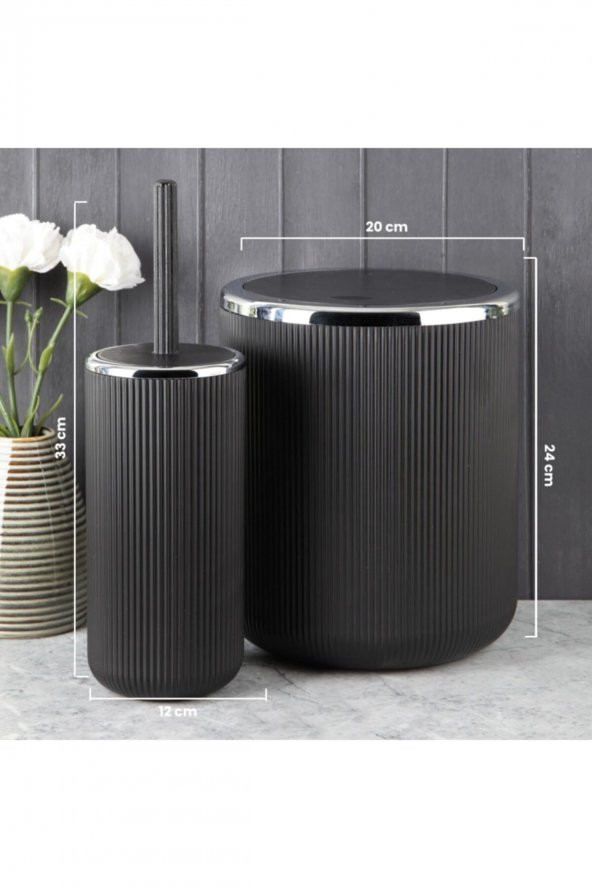 Lısbone Sılver 2 Parça Banyo Takımı Gri 13167 - Resim 8