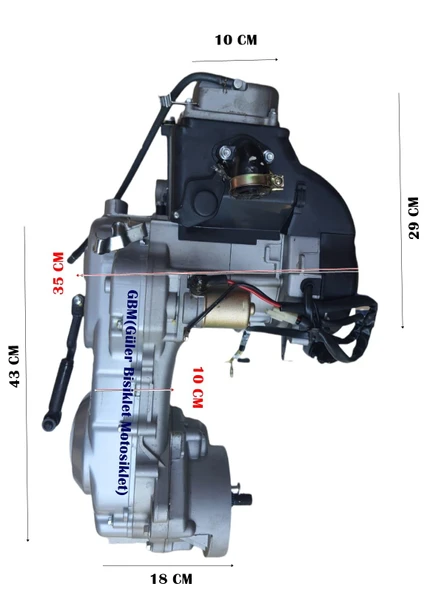 Asya Scooter 50 cc Alt Motor Komple - Resim 3