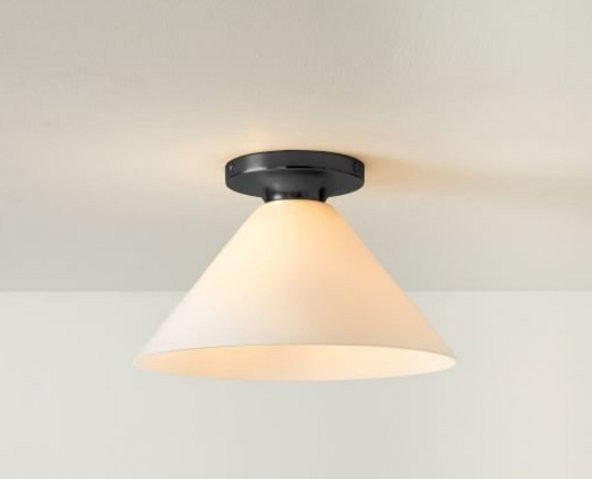MYLİGHTS  OPAL CAMLI  PLOFONYER TAVAN AVİZE ARAMTÜR BEYAZ CAMLI  CAP  22 CM ürün görseli 1