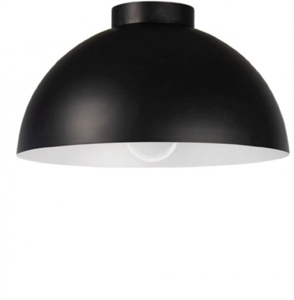 MYLİGHTS  40 CM PLOFONYER TAVAN AVİZE METAL AVİZE 40 CM  SİYAH İÇİ BEYAZ ürün görseli 1