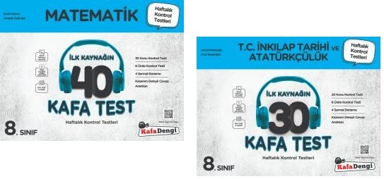 Kafadengi 2025 8. Sınıf Lgs Matematik + İnkılap Tarihi Kafa Test Seti 2 Kitap ürün görseli 1