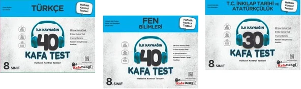 Kafadengi 2025 8. Sınıf Lgs Fen + Türkçe + İnkılap Kafa Test Seti 3 Kitap ürün görseli 1