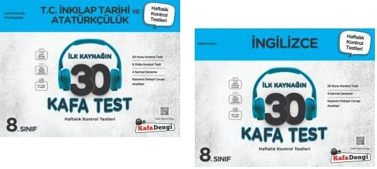 Kafadengi 2025 8. Sınıf Lgs İngilizce + İnkılap Tarihi Kafa Test Seti 2 Kitap ürün görseli 1