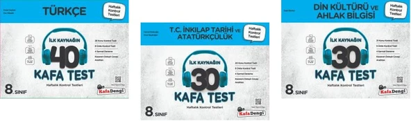 Kafadengi 2025 8. Sınıf Lgs Türkçe + Din + İnkılap Kafa Test Seti 3 Kitap ürün görseli 1