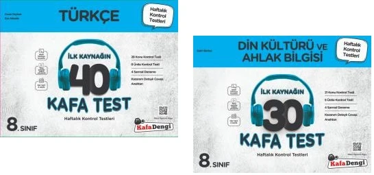 Kafadengi 2025 8. Sınıf Lgs Türkçe + Din Kültürü Kafa Test Seti 2 Kitap ürün görseli 1