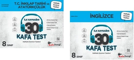Kafadengi 2025 8. Sınıf Lgs İngilizce + İnkılap Tarihi Kafa Test Seti 2 Kitap ürün görseli 1