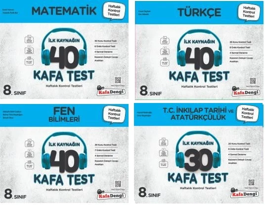Kafadengi 2025 8. Sınıf Lgs Matematik + Türkçe +Fen + İnkılap Kafa Test Seti 4 Kitap ürün görseli 1