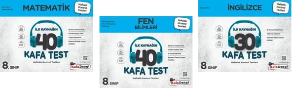 Kafadengi 2025 8. Sınıf Lgs Matematik + Fen + İngilizce Kafa Test Seti 3 Kitap ürün görseli 1