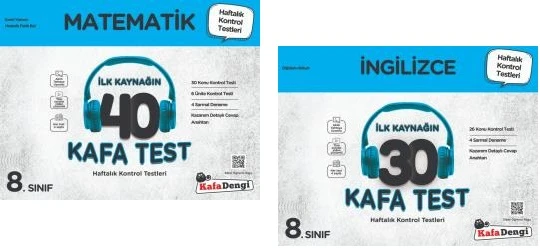 Kafadengi 2025 8. Sınıf Lgs Matematik + İngilizce Kafa Test Seti 2 Kitap ürün görseli 1