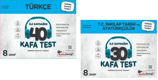 Kafadengi 2025 8. Sınıf Lgs Türkçe + İnkılap Tarihi Kafa Test Seti 2 Kitap ürün görseli 1