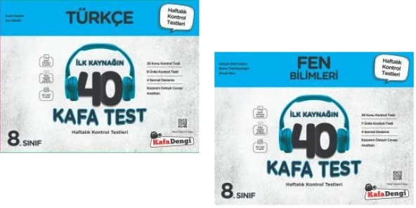 Kafadengi 2025 8. Sınıf Lgs Türkçe Fen Bilimleri Kafa Test Seti 2 Kitap ürün görseli 1
