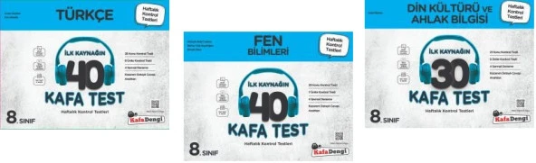 Kafadengi 2025 8. Sınıf Lgs Fen + Türkçe + Din Kafa Test Seti 3 Kitap ürün görseli 1