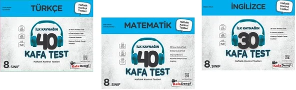 Kafadengi 2025 8. Sınıf Lgs Matematik + Türkçe + İngilizce Kafa Test Seti 3 Kitap ürün görseli 1