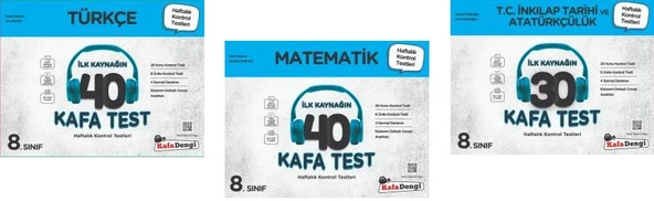 Kafadengi 2025 8. Sınıf Lgs Matematik + Türkçe + İnkılap Kafa Test Seti 3 Kitap ürün görseli 1