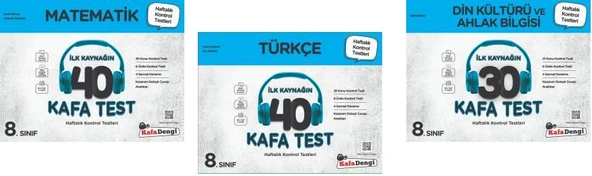 Kafadengi 2025 8. Sınıf Lgs Matematik + Türkçe + Din Kafa Test Seti 3 Kitap ürün görseli 1