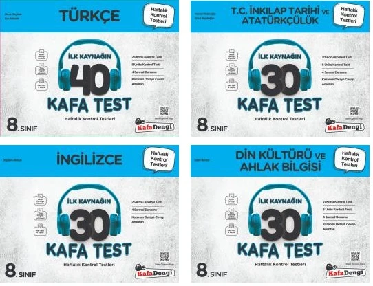 Kafadengi 2025 8. Sınıf Lgs Sözel Kafa Test Seti 4 Kitap ürün görseli 1