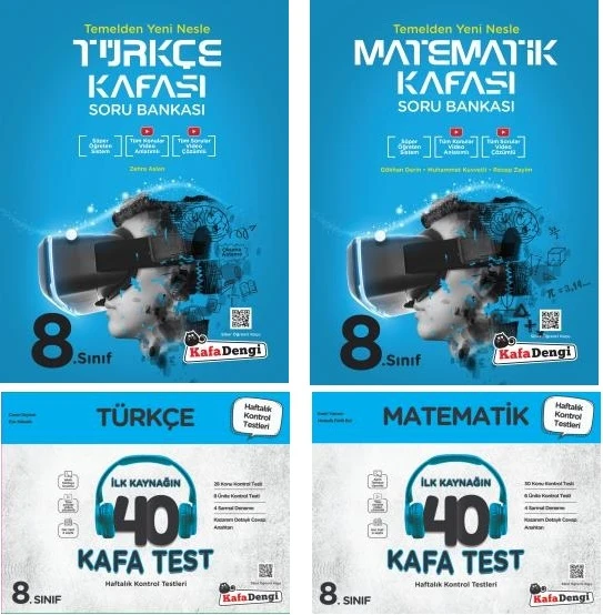 Kafadengi 2025 8. Sınıf Lgs Türkçe Matematik Kafa Soru + Test Seti 4 Kitap ürün görseli 1