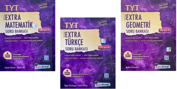 Kafadengi 2025 Tyt Matematik + Geometri + Türkçe Extra Soru Seti 3 Kitap ürün görseli 1