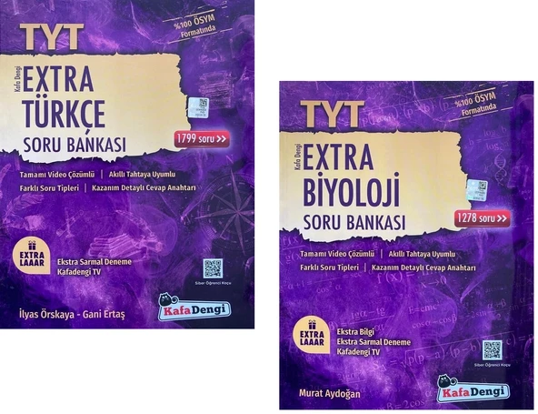 Kafadengi 2025 Tyt Türkçe + Biyoloji Extra Soru Seti 2 Kitap ürün görseli 1
