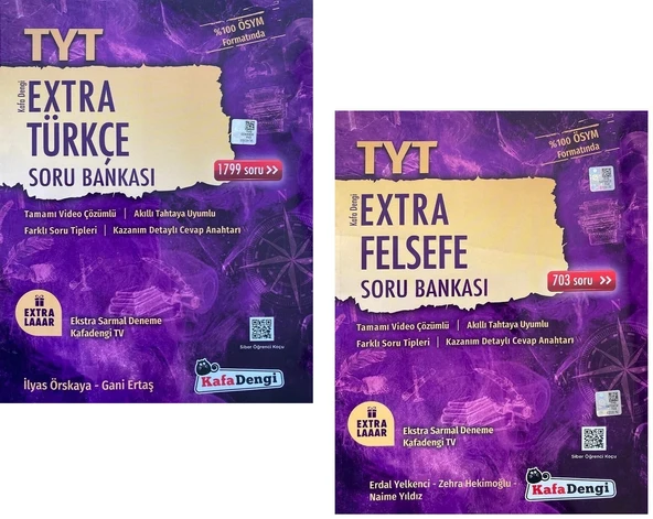 Kafadengi 2025 Tyt Türkçe + Felsefe Extra Soru Seti 2 Kitap ürün görseli 1