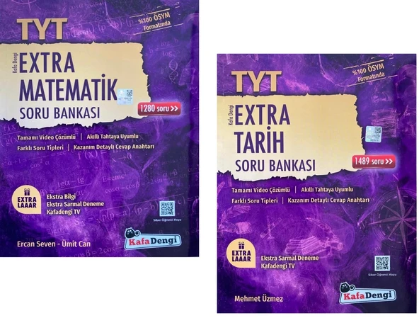 Kafadengi 2025 Tyt Matematik + Tarih Extra Soru Seti 2 Kitap ürün görseli 1