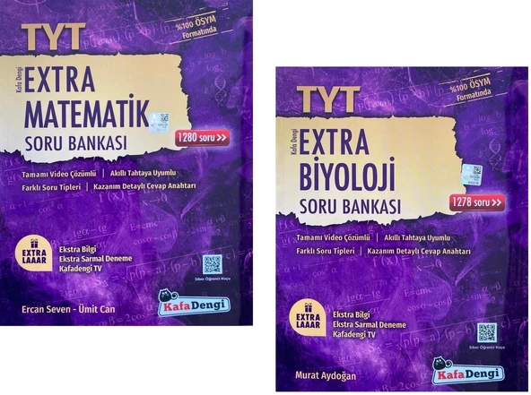 Kafadengi 2025 Tyt Matematik + Biyoloji Extra Soru Seti 2 Kitap ürün görseli 1