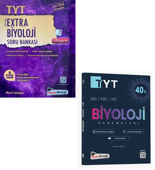 Kafadengi 2025 Tyt Biyoloji Extra Soru + Deneme Seti 2 Kitap ürün görseli 1
