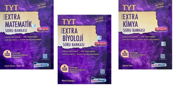 Kafadengi 2025 Tyt Matematik + Kimya + Biyoloji Extra Soru Seti 3 Kitap ürün görseli 1