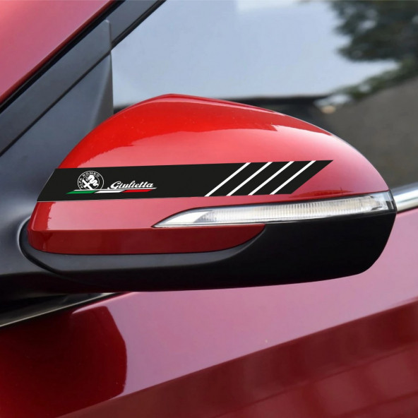 Alfa Romeo Guiletta Yan Aynalar Selefon Kaplama Sticker Seti ürün görseli 1